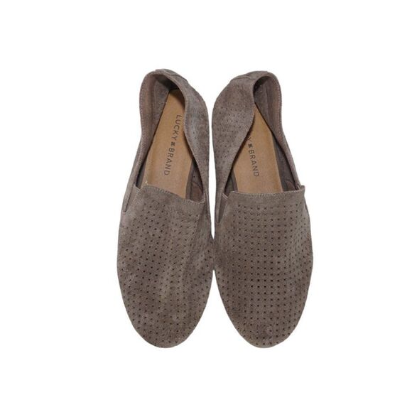 Lucky Brand Brown Suede Loafers, Size 7.5 - Picture 1 of 7